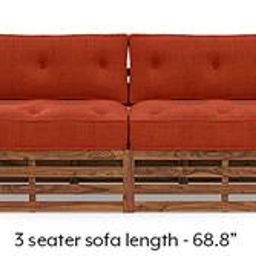 Raymond Wooden Sofa - Teak Finish-image-3