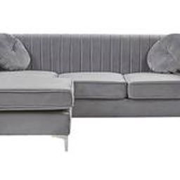 home lifestylez Fascino Sectional Fabric Sofa - Grey-picture-45