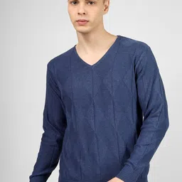 INVICTUS Self Design V-Neck Cotton Pullover-picture-42