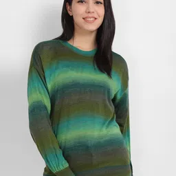 Allen Solly Woman Colourblocked Pure Acrylic Pullover Sweater-image-97