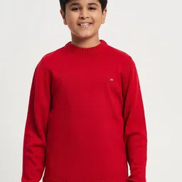 Purple United Kids Round Neck Acrylic Pullover-image-12