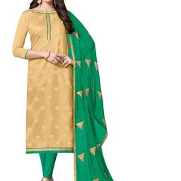 MANVAA Geometric Woven Design Zari Pure Silk Unstitched Dress Material-39