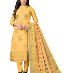 MANVAA Floral Woven Design Unstitched Dress Material-image-89