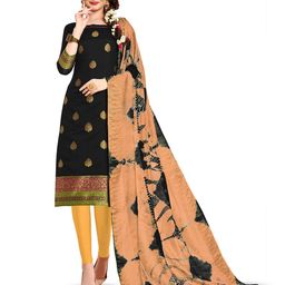 MANVAA Floral Woven Design Unstitched Dress Material-16