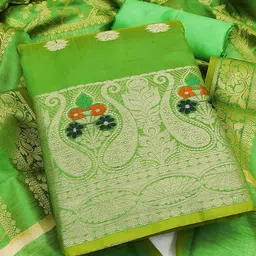 MANVAA Ethnic Motifs Woven Design Unstitched Dress Material-image-53