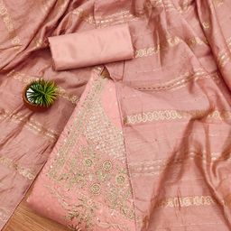 Panzora Floral Embroidered Jacquard Unstitched Dress Material-image-82