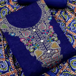 KALINI Woven Design Ethnic Motifs Unstitched Dress Material-image-22