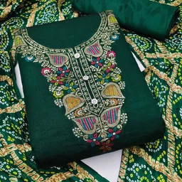 KALINI Ethnic Motifs Printed Unstitched Dress Material-image-91