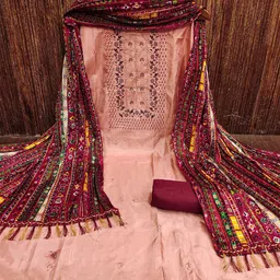 KALINI Ethnic Motifs Embroidered Unstitched Dress Material-image-54
