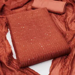 KALINI Embellished Sequined Unstitched Dress Material-image-53