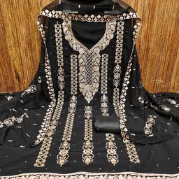 Panzora Embroidered Unstitched Dress Material-image-93