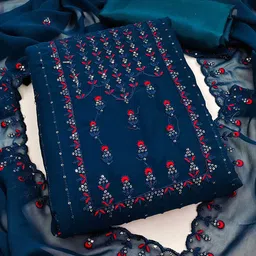 Panzora Embroidered Unstitched Dress Material-image-98