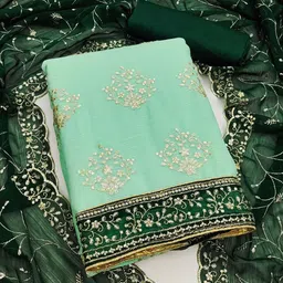 Panzora Embroidered Unstitched Dress Material-picture-7
