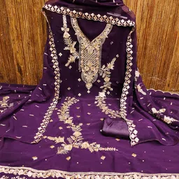 LeeliPeeri Designer Embroidered Unstitched Dress Material-image-13
