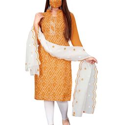 MANVAA Bandhani Printed Gotta Patti Unstitched Dress Material-image-44