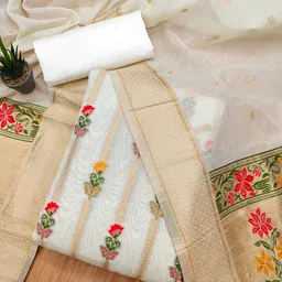 LeeliPeeri Designer Floral Woven Design Unstitched Dress Material-image-66