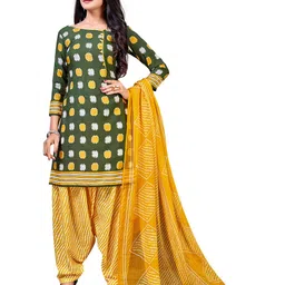 MANVAA Abstract Printed Silk Crepe Unstitched Dress Material-0
