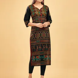 SHANVIKA Ethnic Motifs Printed Pure Cotton Kurta Fabric Unstitched Dress Material-image-8