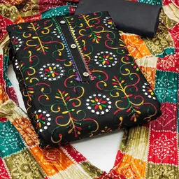 Peachmode Embroidered Unstitched Dress Material-image-8