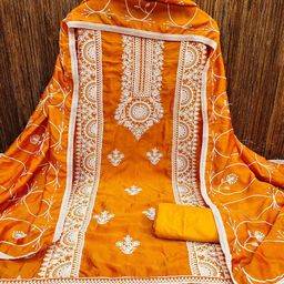 LeeliPeeri Designer Ethnic Motifs Embroidered Unstitched Dress Material-picture-40