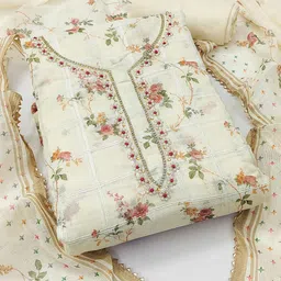 Peachmode Printed Linen Unstitched Dress Material-picture-26