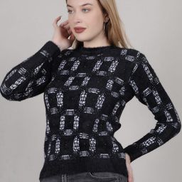 Thansmay Kleider Women Embroidered Woollen Pullover Sweater-image-37