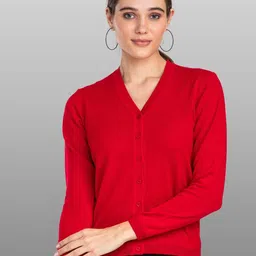 Moda Elementi V-Neck Woollen Cardigan-picture-11