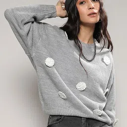 Campus Sutra Embroidered Woollen Pullover-picture-34