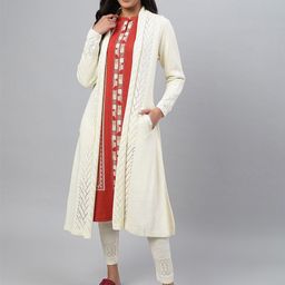 AURELIA Women Lapel Collar Longline Cardigan-image-41