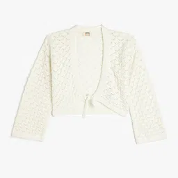 Koton Girls Geometric Self Design Pure Cotton Cardigan-image-19