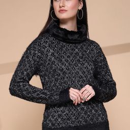 Juelle Women Self Design Pullover Sweaters-46