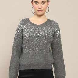 Madame Women EmbellishedPullover Sweaters-image-95