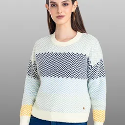 Moda Elementi Quirky Self Design Pullover-picture-29