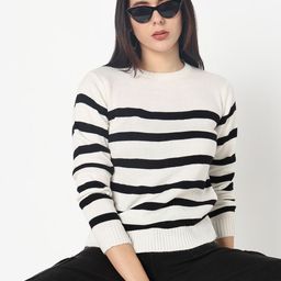 R&B Women Striped Pullover-image-63