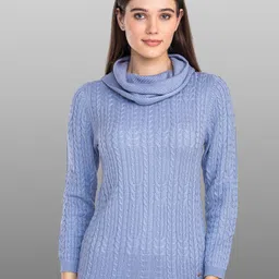 Moda Elementi Self Design Shawl Collar Pullover-picture-7