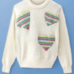 ARIAS By LARA DUTTA Girls Pullover With Hearts Embroidery Detailing-image-11
