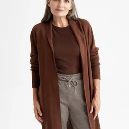 DeFacto Women Brown Longline Sweater-image-7