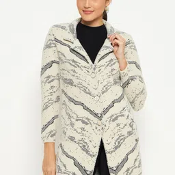 Duke Abstract Printed Longline Acrylic Cardigan-3