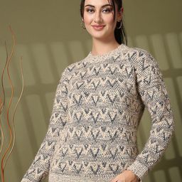 Juelle Women Self Design Pullover Sweaters-48