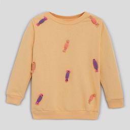 Somersault Girls Round Neck Applique Cotton Pullover Sweatshirt-image-74
