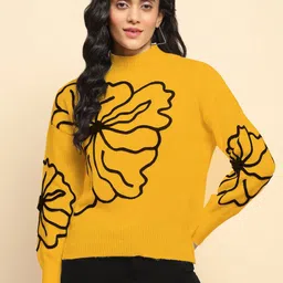 Global Republic Women Knitted Floral Pullover-image-61