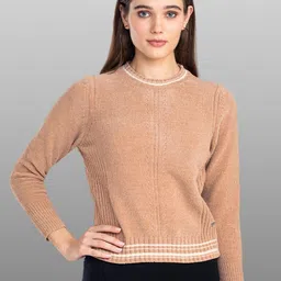 Moda Elementi Round Neck Pullover Sweater-5
