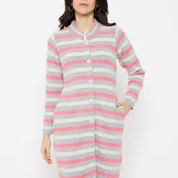 Duke Women Striped Longline Cardigan-image-77