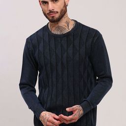 SHOWOFF Men Cotton Self Design Pullover Sweaters-image-58