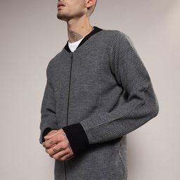 Campus Sutra Mock Collar Acrylic Front-Open Sweater-image-14