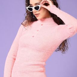 V-Mart Women High Neck Ribbed Pullover-picture-23
