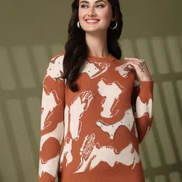 Juelle Women Embroidered Pullover Sweaters-image-6