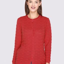 GODFREY Women Red Cardigan Sweaters-image-28