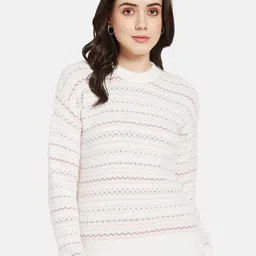 METTLE Geometric Printed Round Neck Pullover Sweater-picture-32