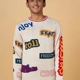 Coolsters by Pantaloons Boys Typography Printed Acrylic Pullover Sweaters-picture-31